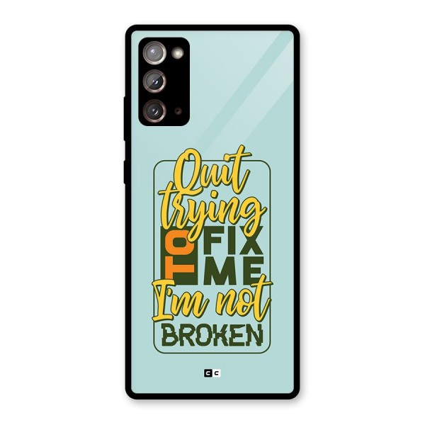 Not Broken Glass Back Case for Galaxy Note 20