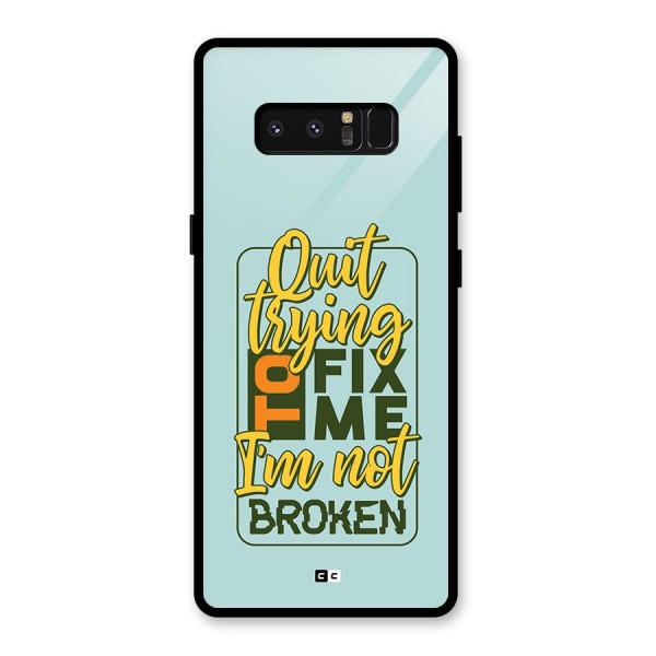 Not Broken Glass Back Case for Galaxy Note 8