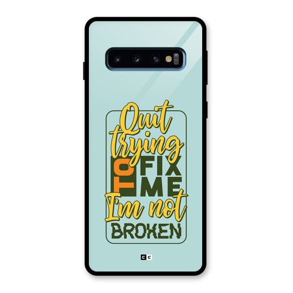 Not Broken Glass Back Case for Galaxy S10