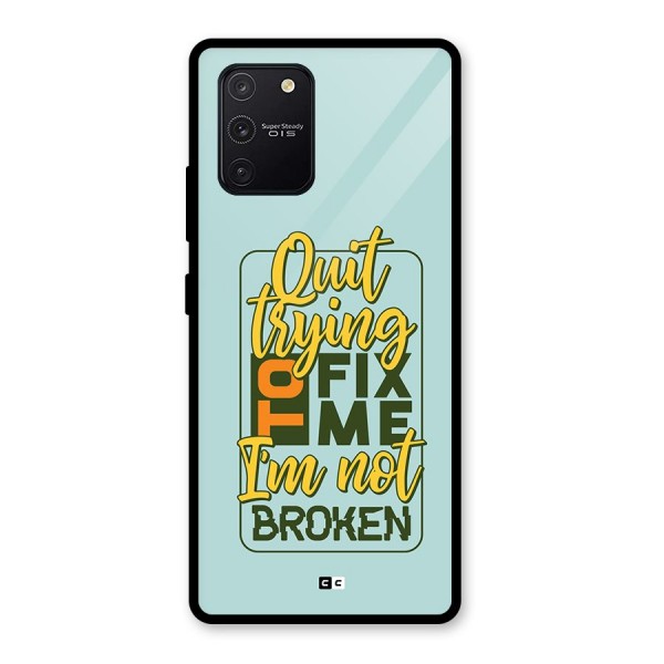 Not Broken Glass Back Case for Galaxy S10 Lite