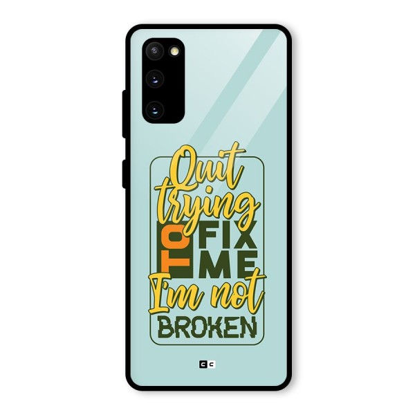 Not Broken Glass Back Case for Galaxy S20 FE 5G