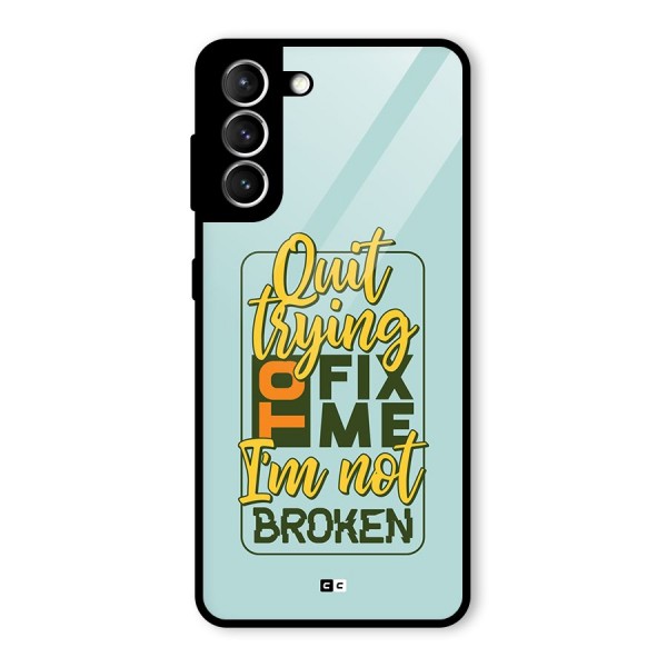 Not Broken Glass Back Case for Galaxy S21 5G