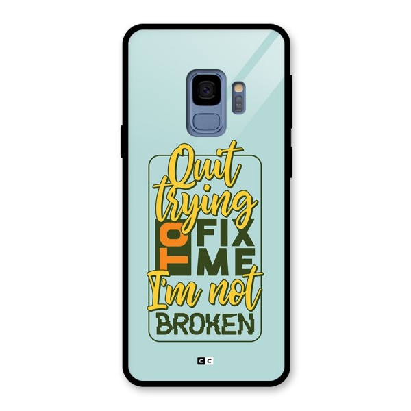 Not Broken Glass Back Case for Galaxy S9