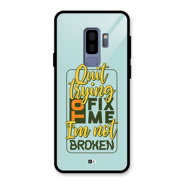 Not Broken Glass Back Case for Galaxy S9 Plus