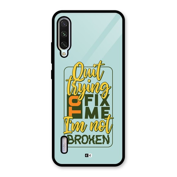 Not Broken Glass Back Case for Mi A3