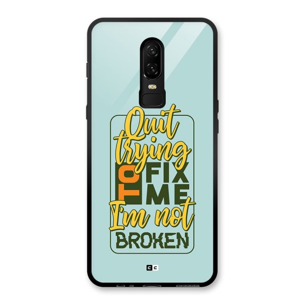 Not Broken Glass Back Case for OnePlus 6