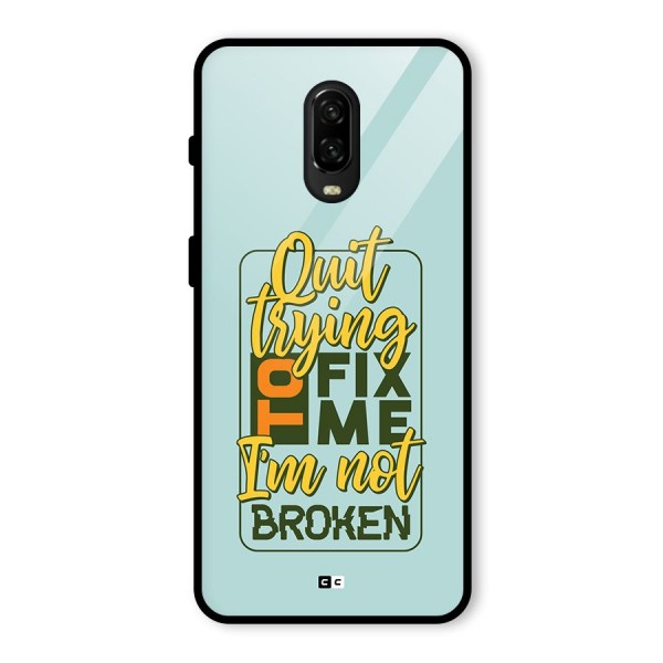 Not Broken Glass Back Case for OnePlus 6T