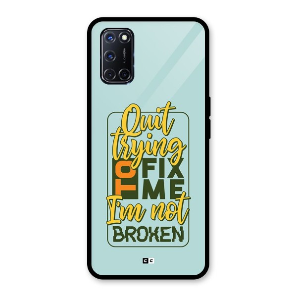 Not Broken Glass Back Case for Oppo A52