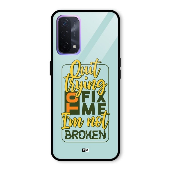 Not Broken Glass Back Case for Oppo A74 5G