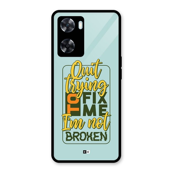 Not Broken Glass Back Case for Oppo A77s