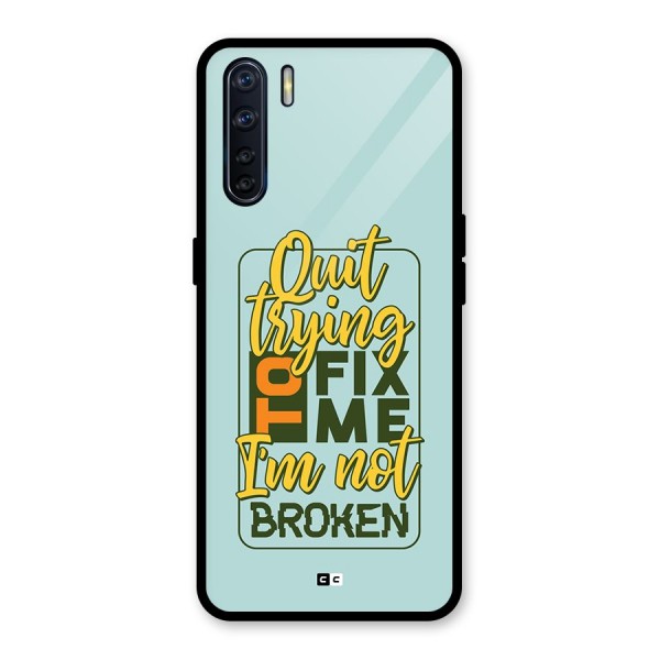 Not Broken Glass Back Case for Oppo F15