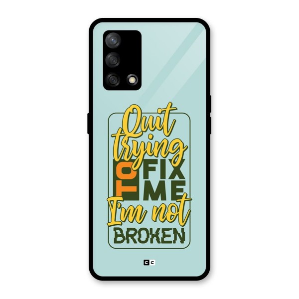 Not Broken Glass Back Case for Oppo F19