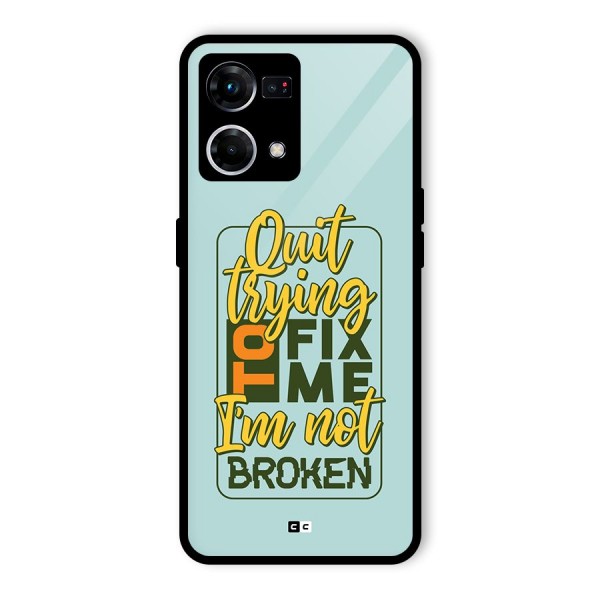 Not Broken Glass Back Case for Oppo F21 Pro 4G