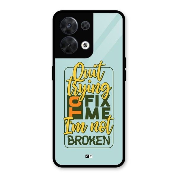 Not Broken Glass Back Case for Oppo Reno8 5G