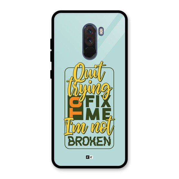 Not Broken Glass Back Case for Poco F1