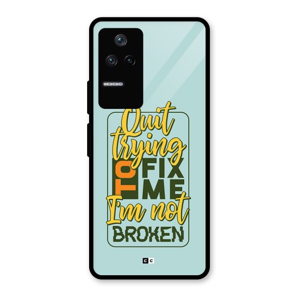 Not Broken Glass Back Case for Poco F4 5G