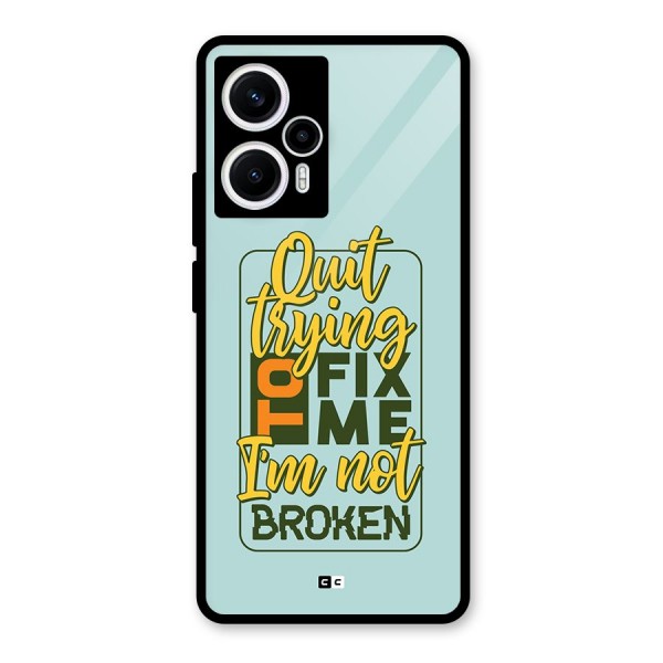 Not Broken Glass Back Case for Poco F5