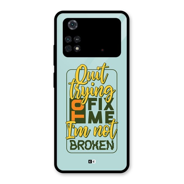 Not Broken Glass Back Case for Poco M4 Pro 4G