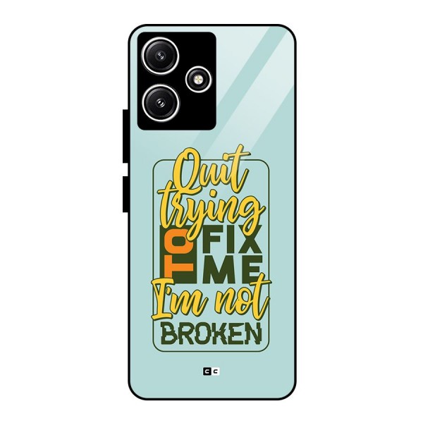 Not Broken Glass Back Case for Poco M6 Pro