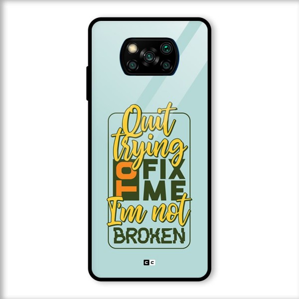 Not Broken Glass Back Case for Poco X3