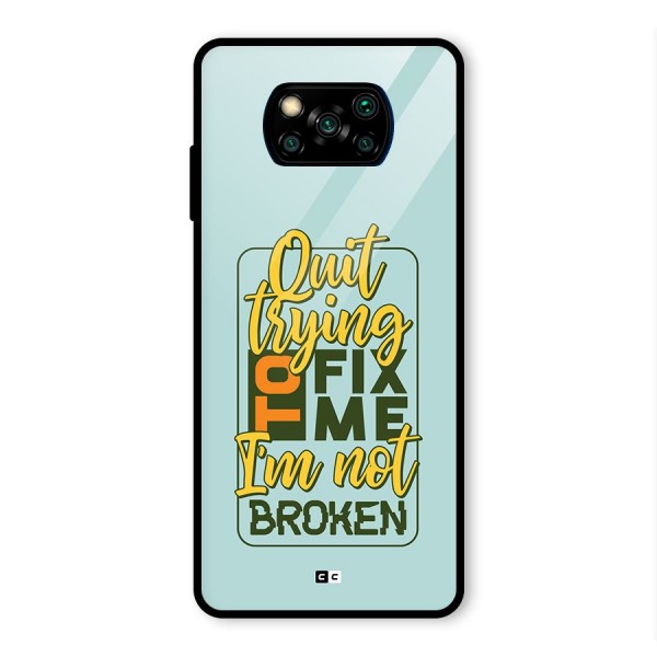 Not Broken Glass Back Case for Poco X3 Pro