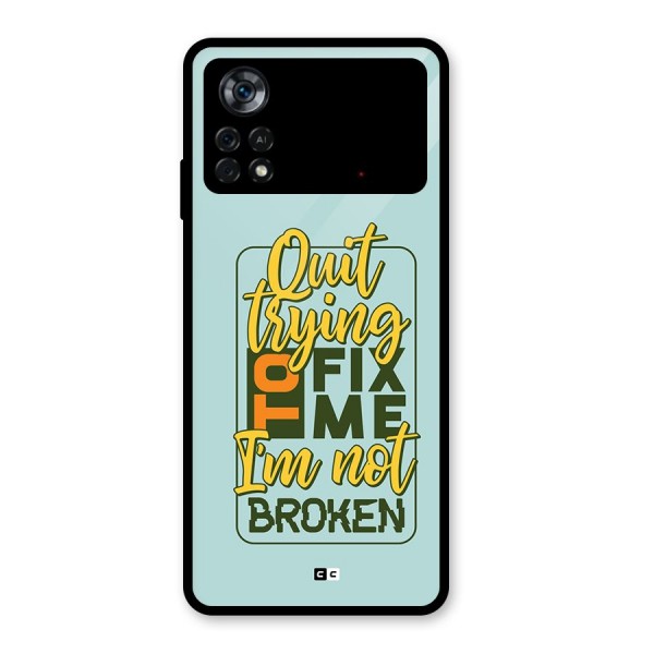 Not Broken Glass Back Case for Poco X4 Pro 5G