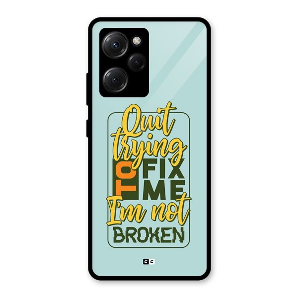 Not Broken Glass Back Case for Poco X5 Pro