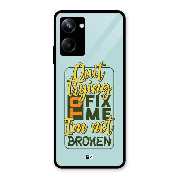 Not Broken Glass Back Case for Realme 10 Pro