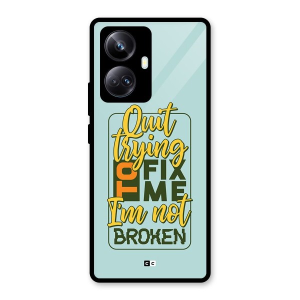 Not Broken Glass Back Case for Realme 10 Pro Plus