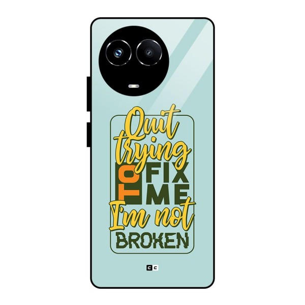 Not Broken Glass Back Case for Realme 11X