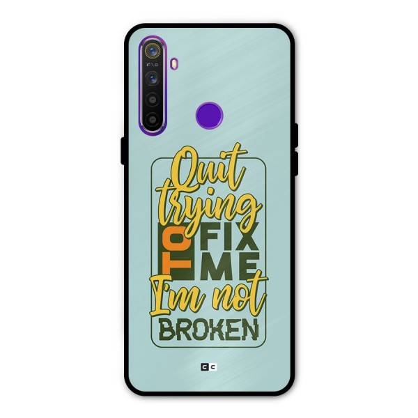 Not Broken Glass Back Case for Realme 5s