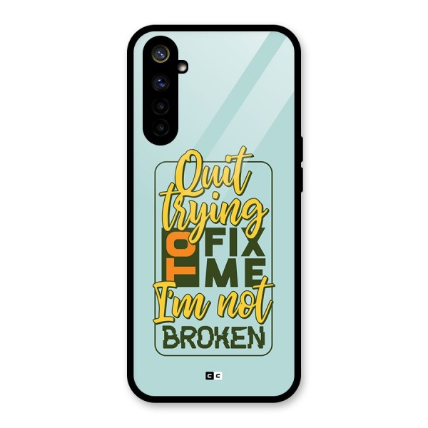 Not Broken Glass Back Case for Realme 6