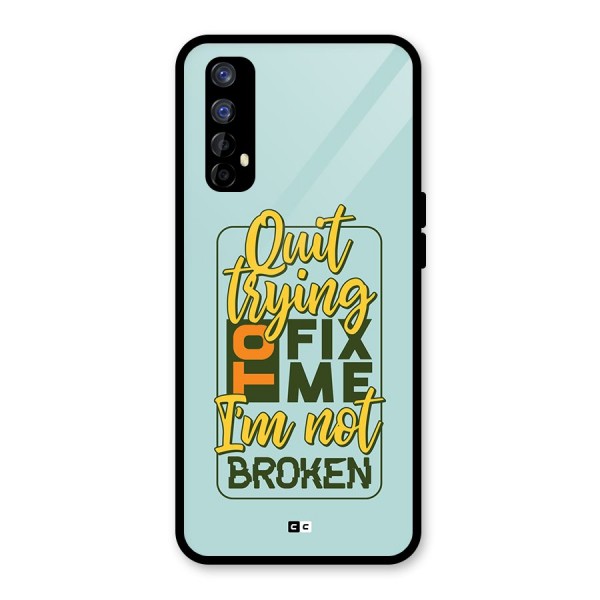 Not Broken Glass Back Case for Realme 7