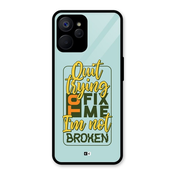 Not Broken Glass Back Case for Realme 9i 5G