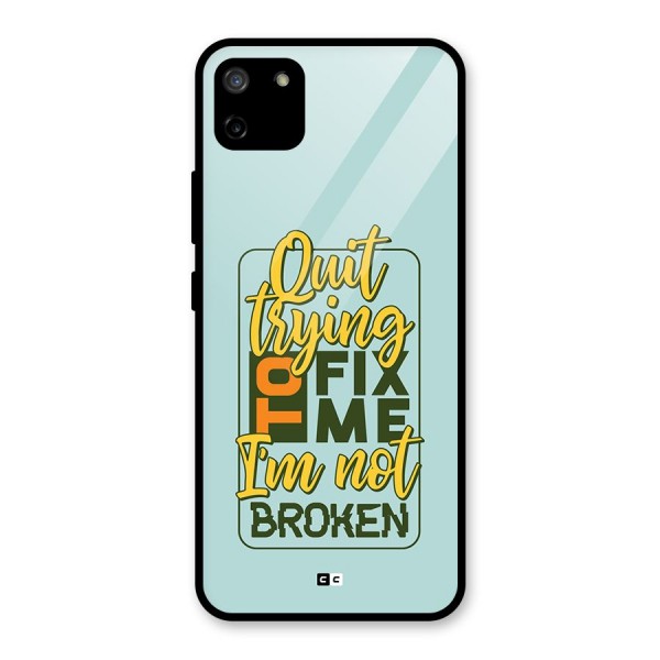 Not Broken Glass Back Case for Realme C11