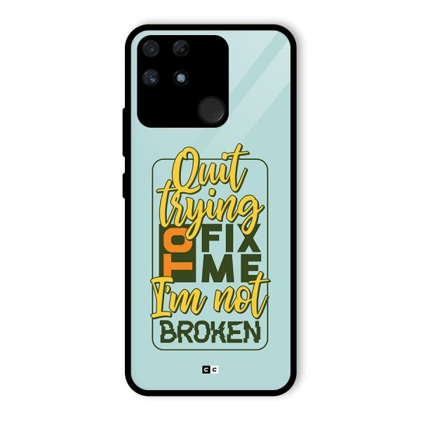 Not Broken Glass Back Case for Realme Narzo 50A