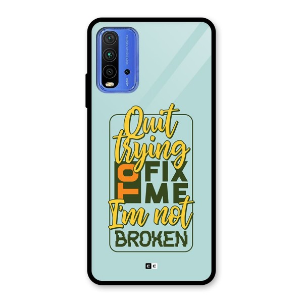 Not Broken Glass Back Case for Redmi 9 Power