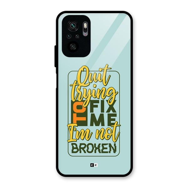 Not Broken Glass Back Case for Redmi Note 10