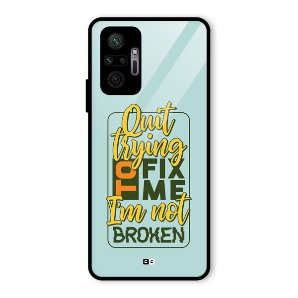 Not Broken Glass Back Case for Redmi Note 10 Pro