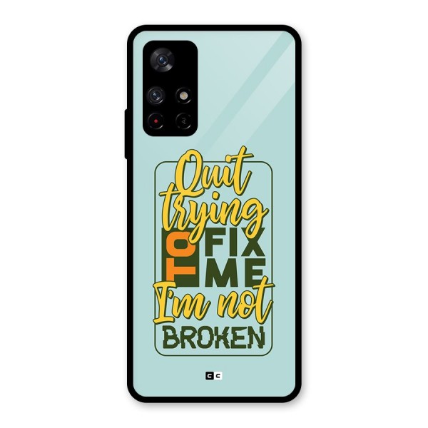 Not Broken Glass Back Case for Redmi Note 11T 5G