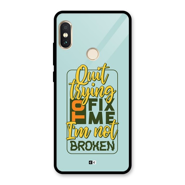 Not Broken Glass Back Case for Redmi Note 5 Pro