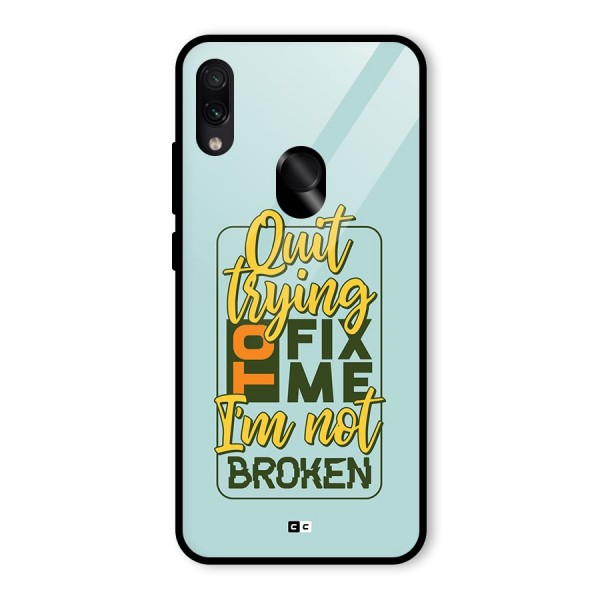 Not Broken Glass Back Case for Redmi Note 7