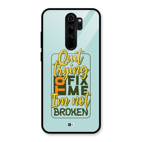 Not Broken Glass Back Case for Redmi Note 8 Pro