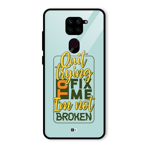 Not Broken Glass Back Case for Redmi Note 9