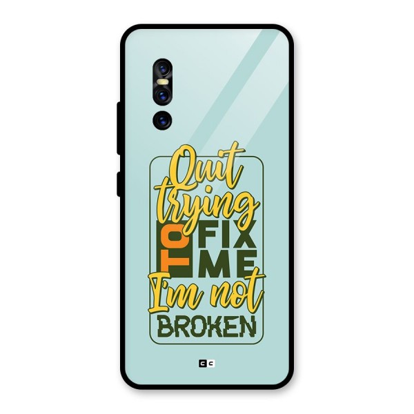 Not Broken Glass Back Case for Vivo V15 Pro