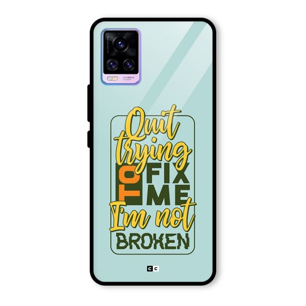 Not Broken Glass Back Case for Vivo V20 Pro