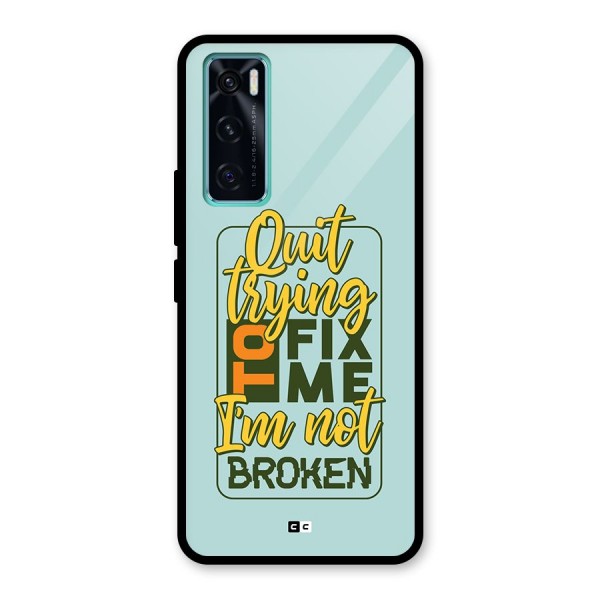 Not Broken Glass Back Case for Vivo V20 SE