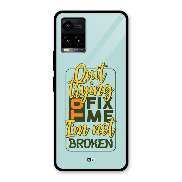 Not Broken Glass Back Case for Vivo Y21G