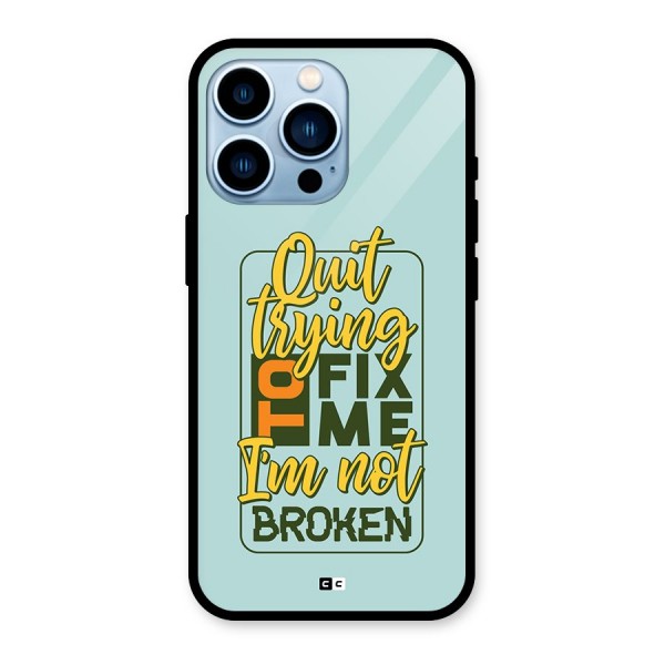 Not Broken Glass Back Case for iPhone 13 Pro