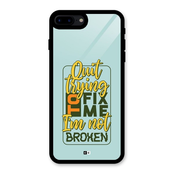 Not Broken Glass Back Case for iPhone 7 Plus